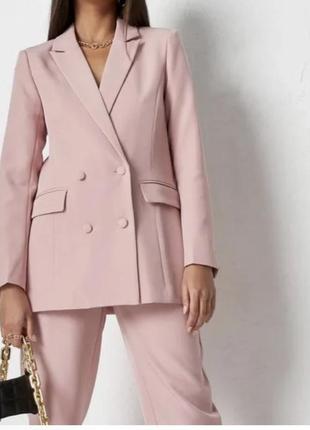 Рожевий подовжений піджак-блейзер на розмір s від missguided