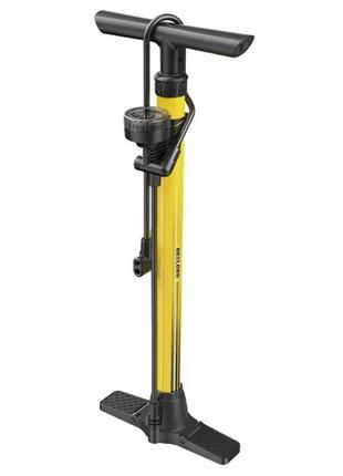 Насос велосипедный напольный beelord 38y 120psi/8бар с манометром черный с желтым