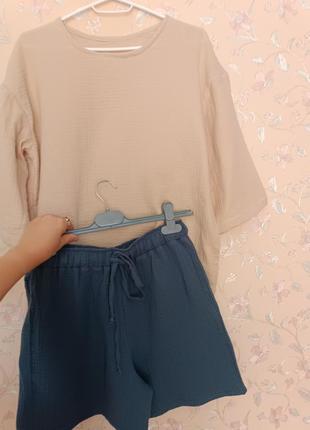 Костюм муслин футболка шорты