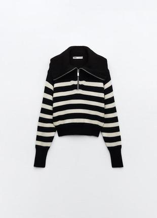 Zara светр поло у смужку