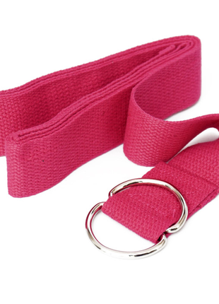Ремень для йоги темно розовый