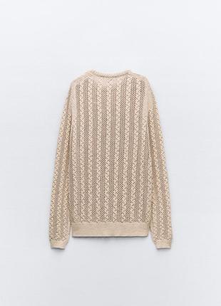 Ажурний легкий светр zara, розмір s, 1280 грн