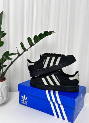 Кроссовки женские adidas superstar core black