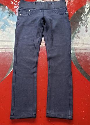 Amino турция брюки штаны стрейчевые плотные джеггинсы в школу синие девочке 9-10л 134-140см