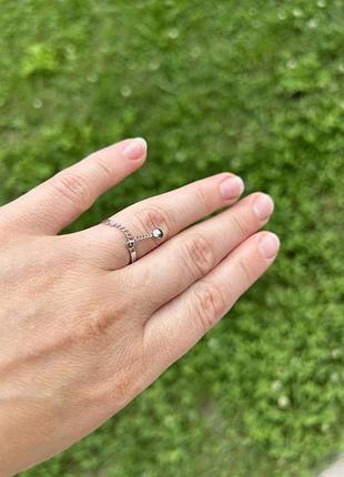 🔥🔥дужє стильна каблучка з ланцюжком та підвіскою 👌💍🌺