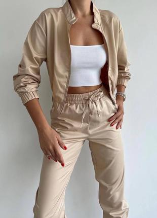 Новинка✴️абсолютный хит - костюмчик из качественной плащевки 🥰 спортивный костюм бомбер штаны