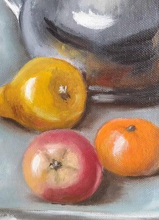 Картина натюрморт с дыней, масло. холст на подрамнике 40х50 см.