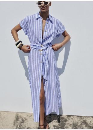 Платье zara новая коллекция,платье на основе льна zara новая коллекция