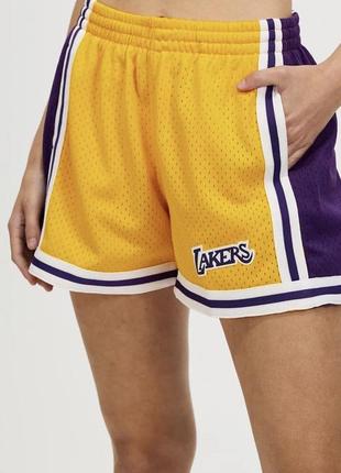 Оранжевые оригинальные шорты lakers mitchell dsquared