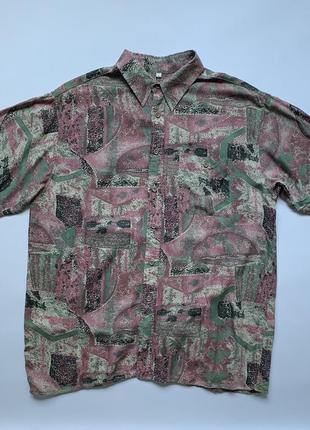 Винтажная рубашка с коротким рукавом