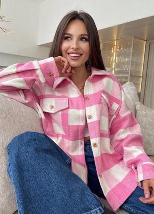 Теплая рубашка в клетку