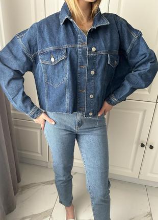 Вкорочена джинсова куртка, oversize
