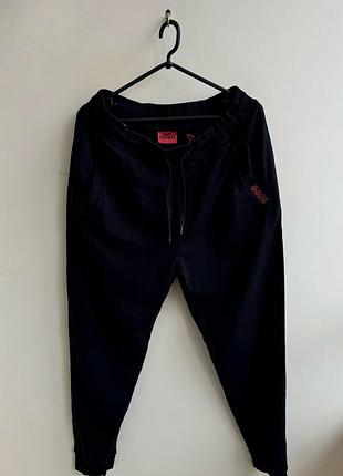 Hugo boss брюки черные мужские l xl