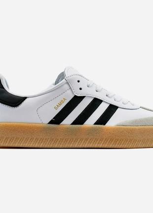 Жіночі кросівки адідас самба adidas samba platform white