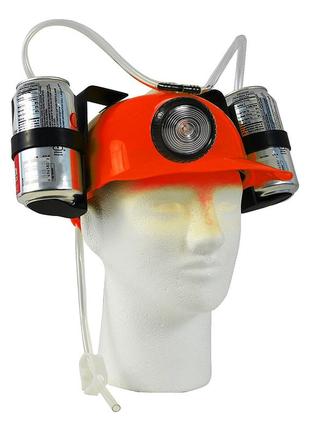 Шолом для пива з ліхтарем (червоний)