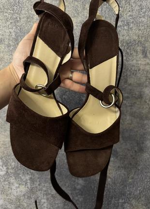 Босоніжки замша