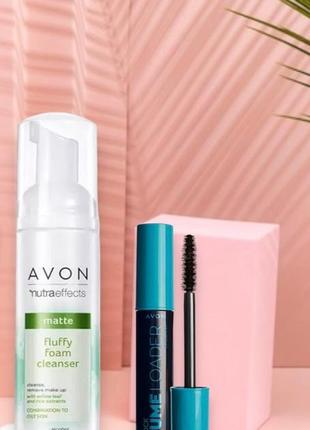 Набор тушь + пенка для умывания лица avon