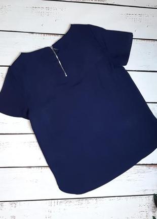 1+1=3 темно-синяя фирменная блуза marks &amp; spencer, размер 46 - 484 фото