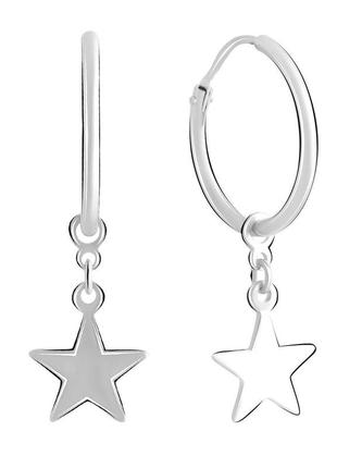 Срібні сережки silverthin без каменів (2073758)