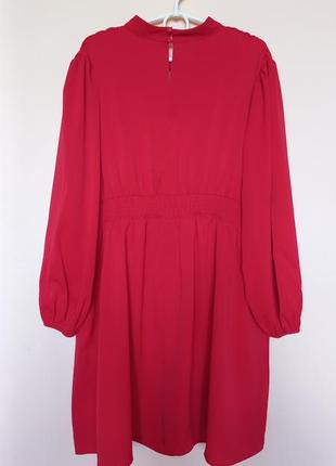 Червона святкова коротка сукня, красное нарядное платье, платьице, сукня батал 54-56 р.6 фото
