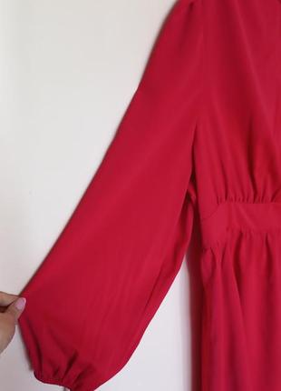 Червона святкова коротка сукня, красное нарядное платье, платьице, сукня батал 54-56 р.3 фото