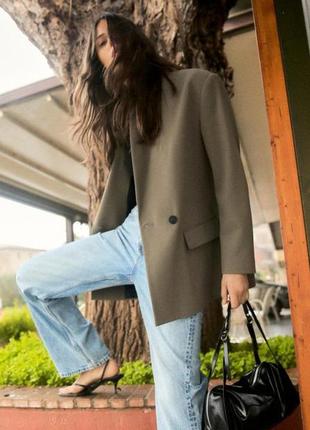Zara блейзер оверсайз з підкладними плечами
