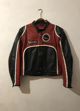 Винтажный кожаный итальянский байкерский cafe racer