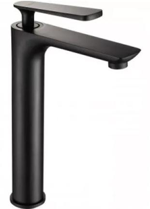 Смеситель для умывальника frap f1052-57 высокий, черный