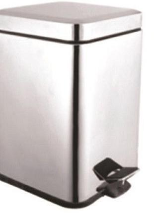 Відро для сміття aquavita kl-301s метал, квадрат 5 л (2-й сорт)