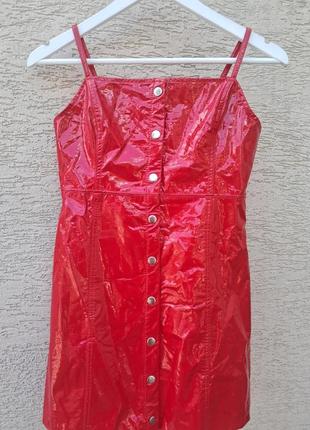 Латексна сукня bershka латексное платье разм s