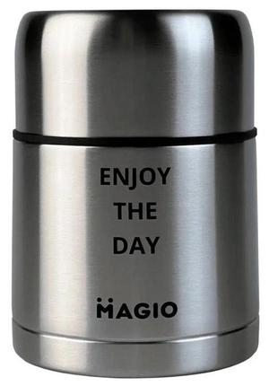 Харчовий вакуумний термос magio mg-1034 600 мл, подвійний термос для їжі, термос для гарячих страв1 фото