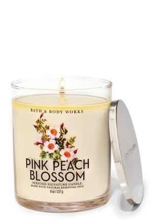 Ароматическая свеча bath and body works pink peach blossom
