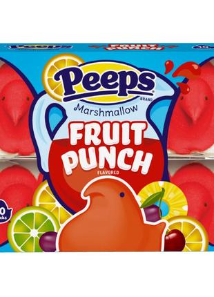 Маршмеллоу peeps marshmallow chicks fruit punch 10s 85g