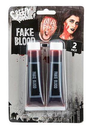 Грим на хэллоуин creepy town halloween fake blood 2 pack