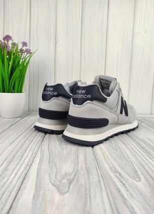 Кроссовки new balance 574 gray navy3 фото