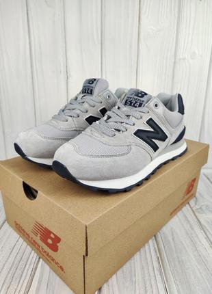 Кроссовки new balance 574 gray navy1 фото