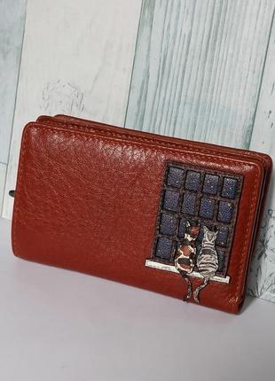 Новый кошелек yoshi oxford из коричневой кожи midnight cats