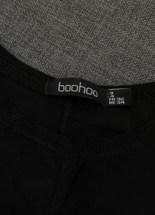 Чорний короткий лонгслів в ідеальному стані boohoo 5