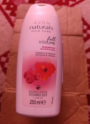 Шампунь для волосся avon naturals " малина і гібіскус", 250 мл
