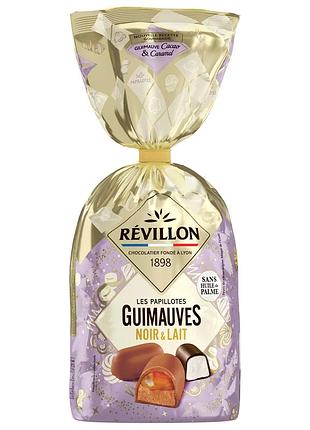 Конфеты revillon les papillotes guimauves noir & lait 370g