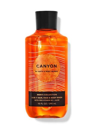 Чоловічий гель для душу 3 в 1 bath and body works canyon