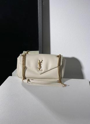 Yves saint laurent calypso in plunged lambskin white