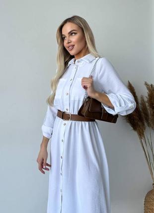 Чарiвна сукня мiдi з поясом (5 кольорiв) платье батал с креп жатки6 фото