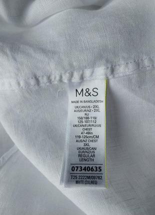 Белая льняная рубашка m&s4 фото