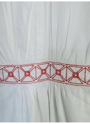Белое платье с вышивкой вышиванка4 фото