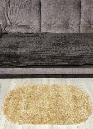 Ковер 0.8x1.5м овальный с высоким ворсом  fantasy beige 12500/11