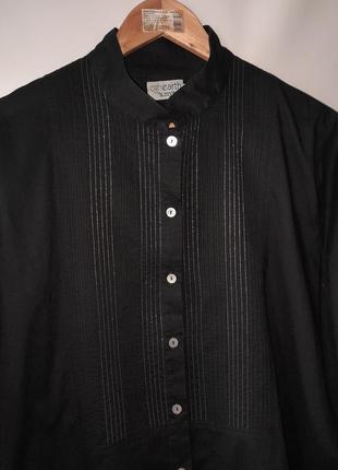 Стильная черная удлиненная блуза хлопок 3xl5 фото