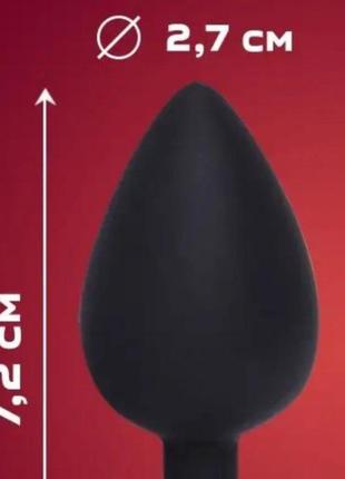 Анальная силиконовая пробка с камешками 6