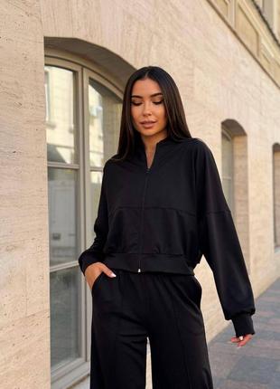 Невероятно стильный 
костюм в стиле zara: брюки и бомбер на змейке