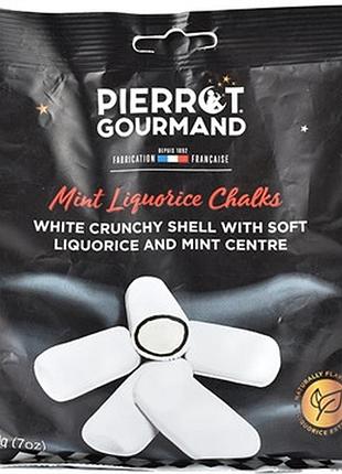 Лакричні цукерки pierrot gourmand mint liquorice chalks 200g
